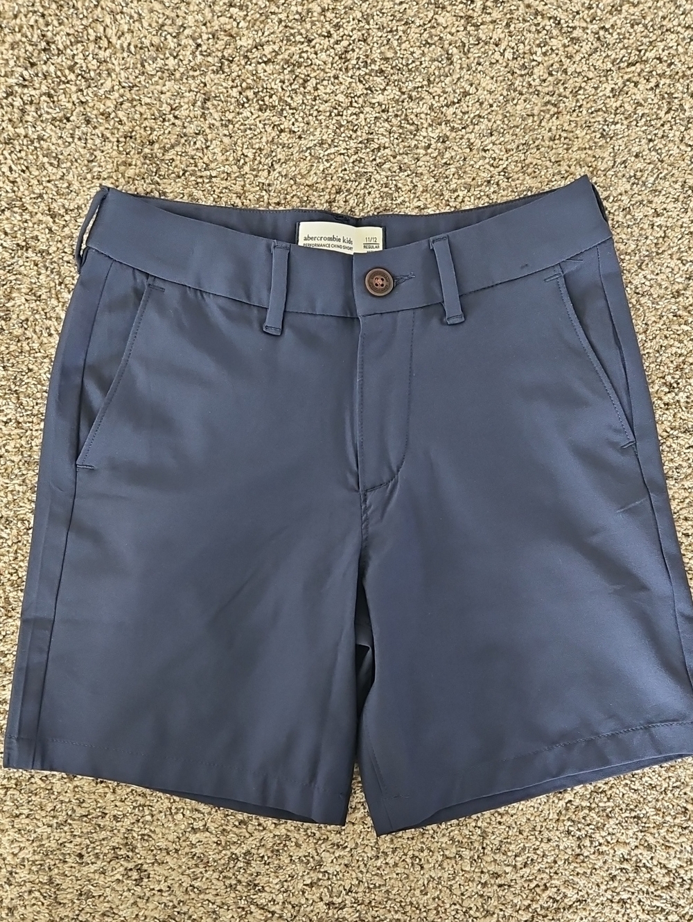 Abercrombie kids navy blue chino shorts